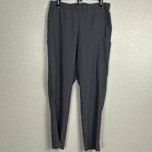 Spread Good Cheer Women’s Size Petite Large Grey Polyester Cargo Scrub Pants